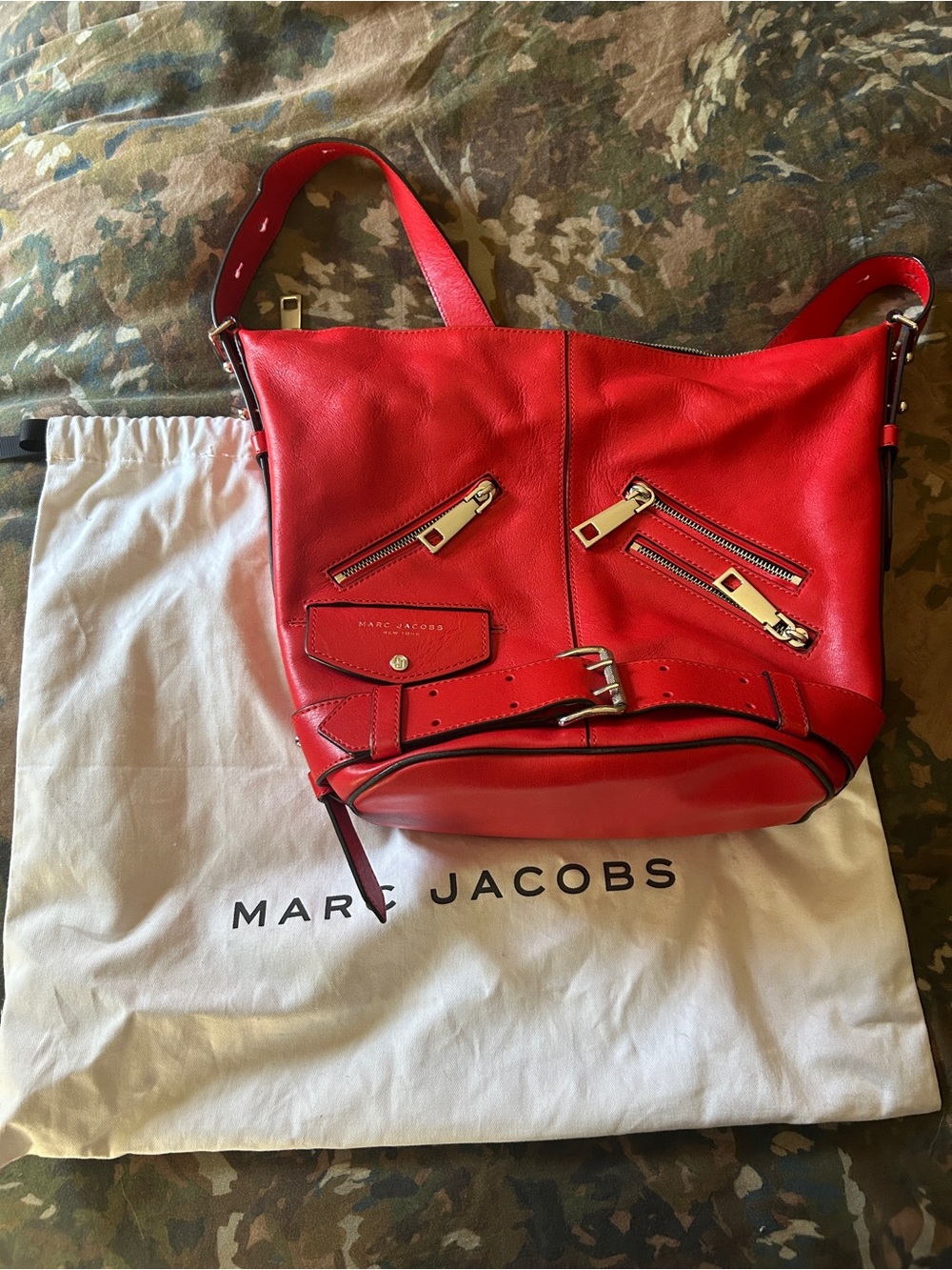 Marc Jacobs Red Leather Shoulder or Cross Body Bag